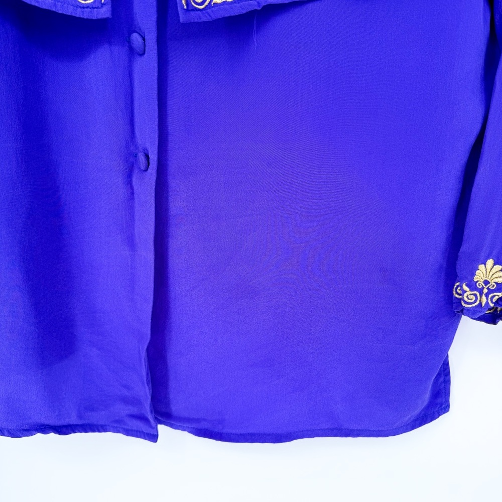 Vintage Diane Von Furstenberg 100% Silk The Pines N. Collins Vintage Blouse XS - Picture 5 of 11